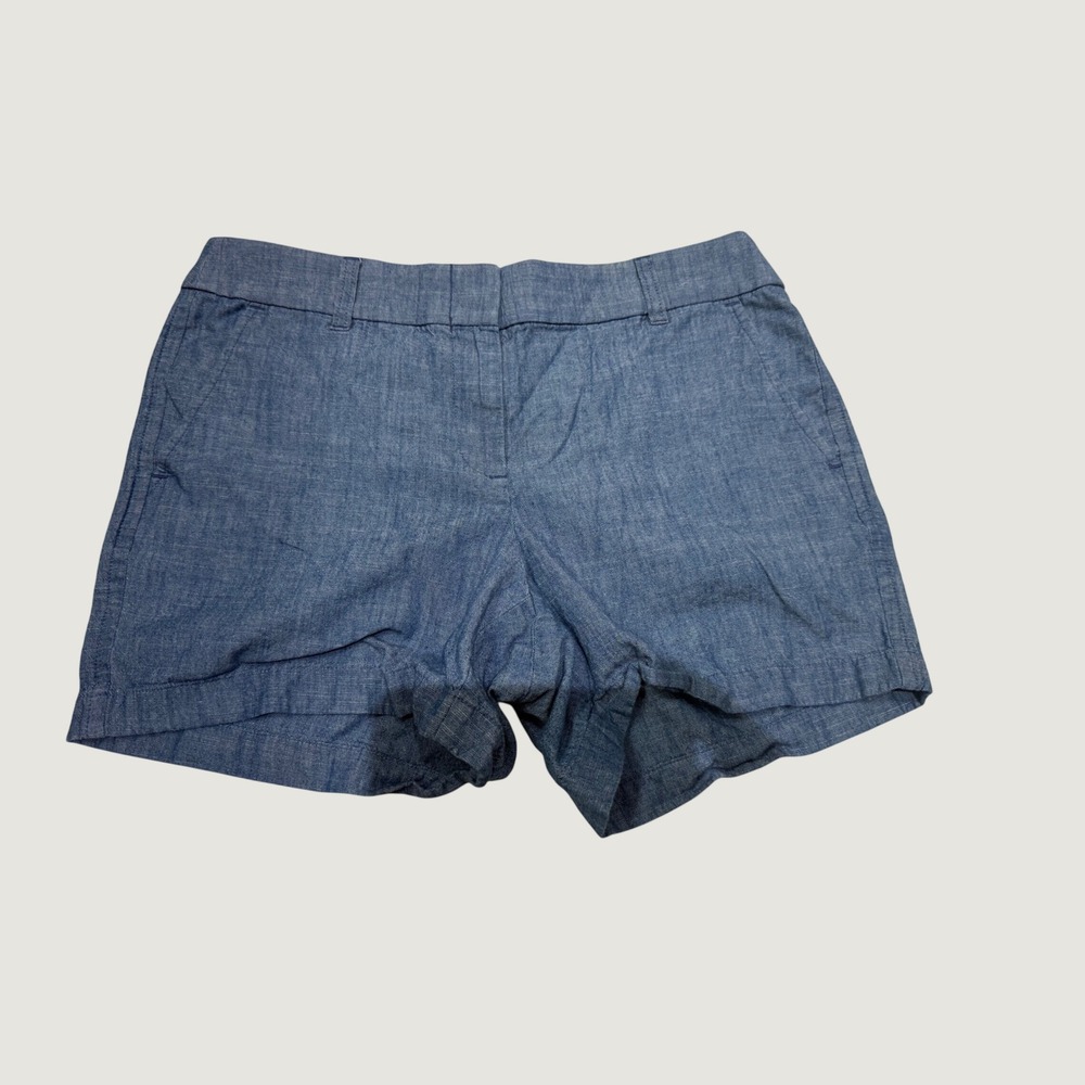 J.Crew Blue Chambray Cotton Shorts Womens Size 6